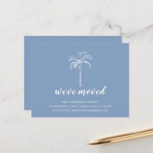 Modern Palm Tree Moving Announcement Postcard