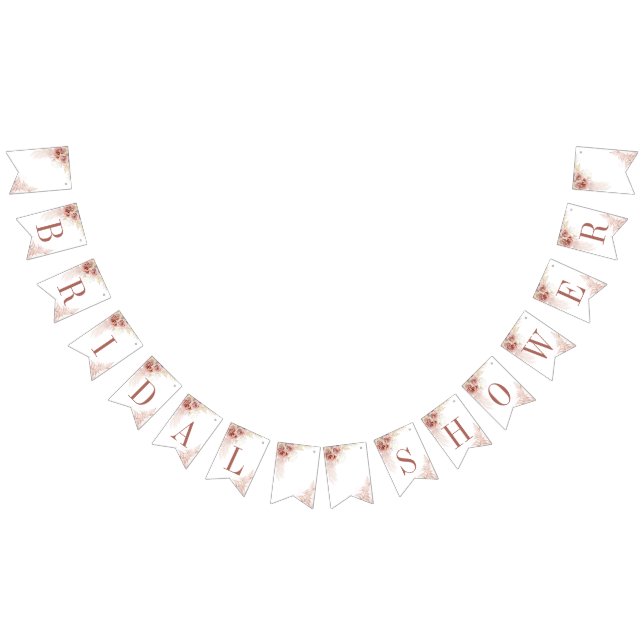 Modern Pampas Grass Tan Bridal Shower Bunting (All)