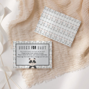 Modern Panda Books for Baby Request Enclosure Card