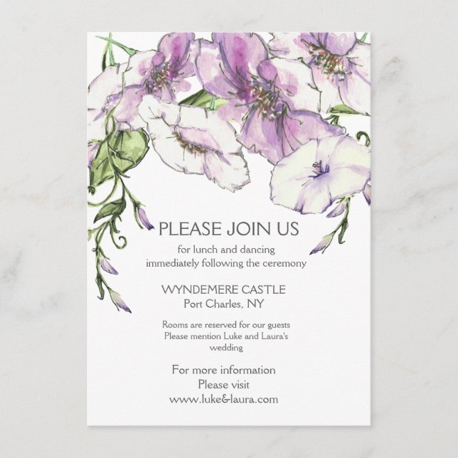 Modern Pansy  Enclosure Card (Front)