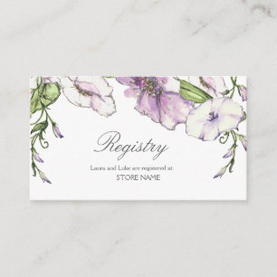 Modern Pansy Registry  Enclosure Card