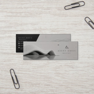 Modern Parametric Futurist Architect Mini Business Card