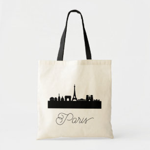 Modern Paris, France City Stylised Skyline Tote Bag