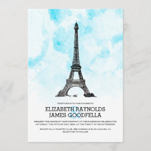 Modern Paris Wedding Invitations