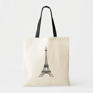 Modern Parisian Eiffel Tower Paris French Tote Bag