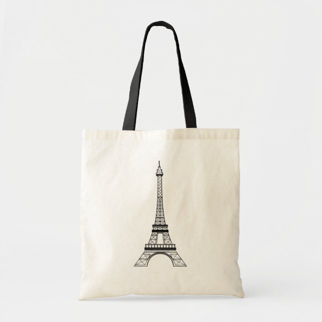 Modern Parisian Eiffel Tower Paris French  Tote Bag (Front)