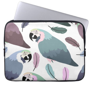 Modern Parrots Tropical Pattern  Laptop Sleeve