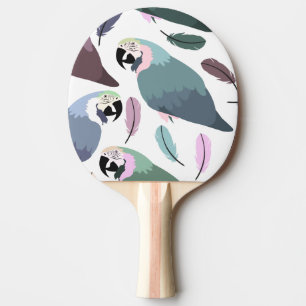 Modern Parrots Tropical Pattern  Ping Pong Paddle