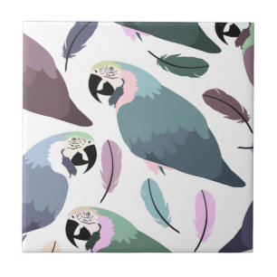 Modern Parrots Tropical Pattern Tile