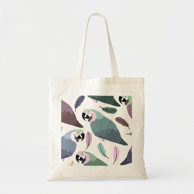 Modern Parrots Tropical Pattern  Tote Bag (Front)