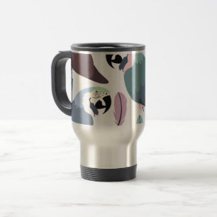 Modern Parrots Tropical Pattern  Travel Mug