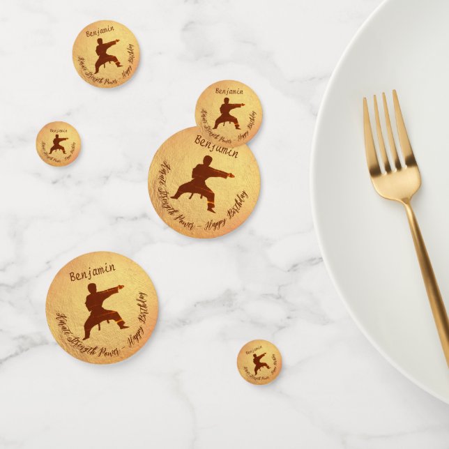 Modern Party Karate Martial Arts Happy Birthday Confetti (Group)