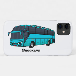 Modern passenger bus cartoon illustration Case-Mate iPhone case