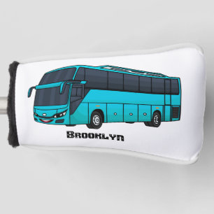 Modern passenger bus cartoon illustration golf head cover