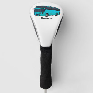 Modern passenger bus cartoon illustration golf head cover