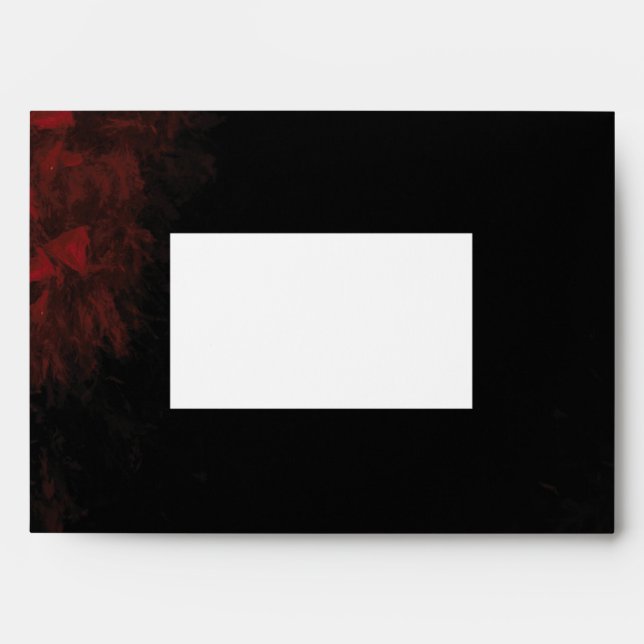 Modern Passionate Red 'n Black Design Envelope (Front)