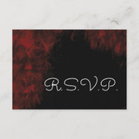Modern Passionate Red 'n Black Wedding Design RSVP