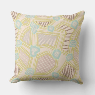 Modern Pastel Abstract Geometric Pattern Cushion