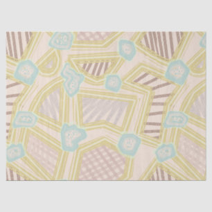 Modern Pastel Abstract Geometric Pattern Tissue  Paper