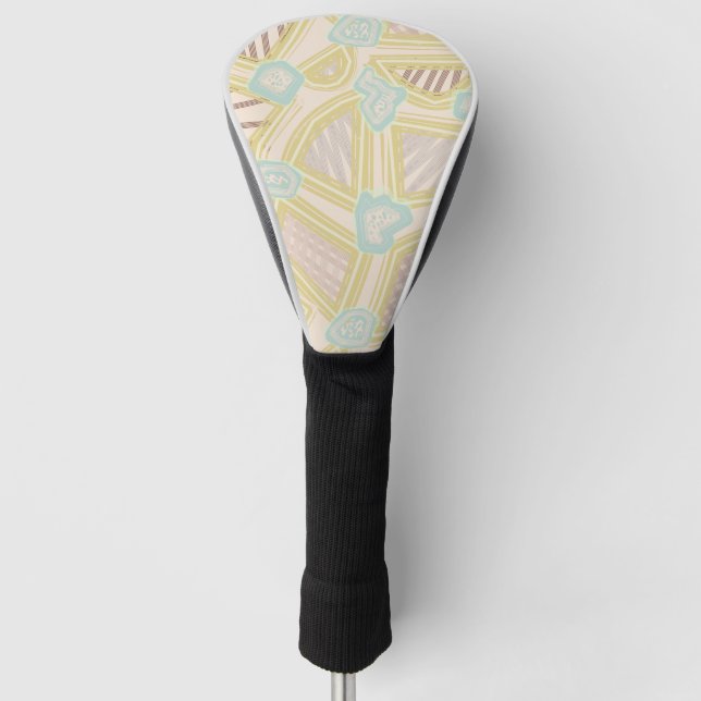 Modern Pastel Abstract Geometric  Phone Case Golf Head Cover (Front)