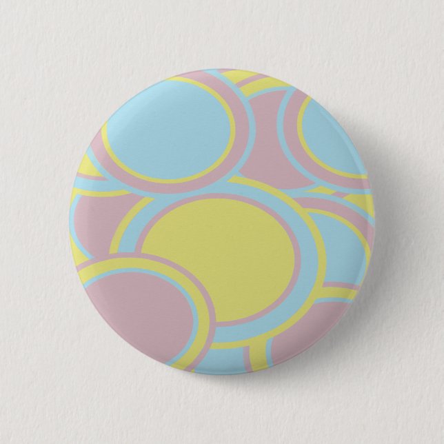 Modern Pastel Abstract Painting 6 Cm Round Badge (Front)
