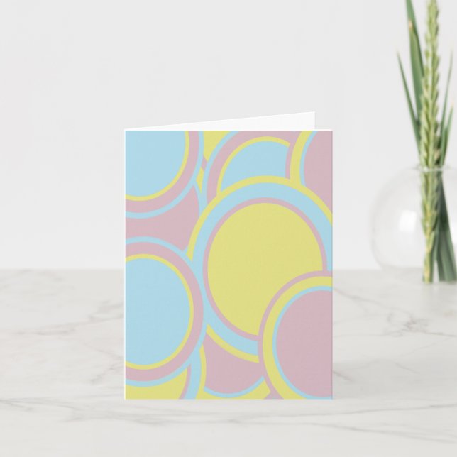 Modern Pastel Abstract Painting Card (Front)