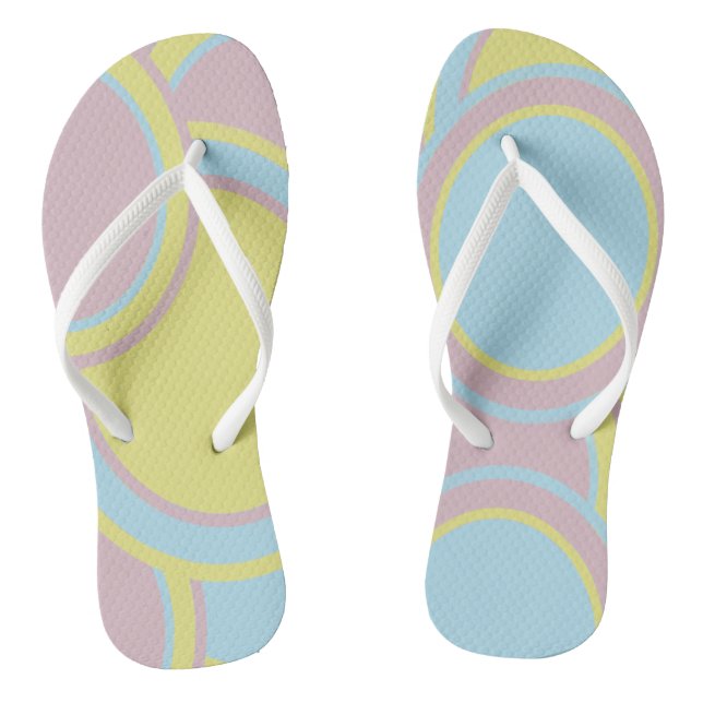 Modern Pastel Abstract Painting Jandals (Footbed)