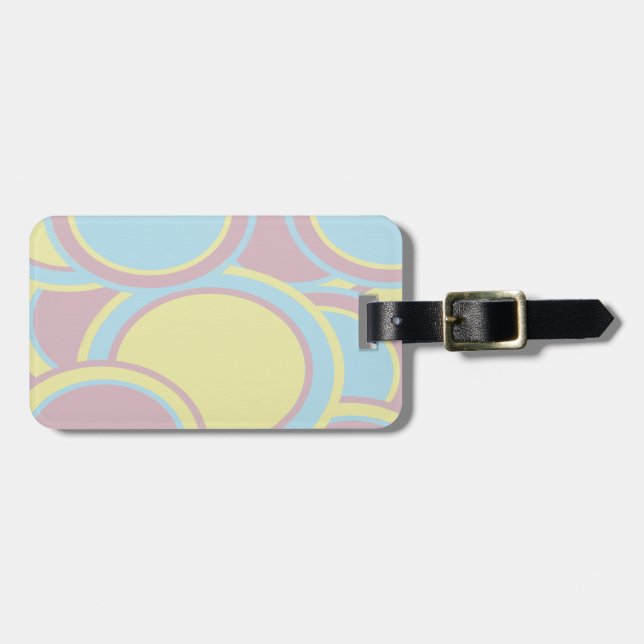 Modern Pastel Abstract Painting Luggage Tag (Front Horizontal)