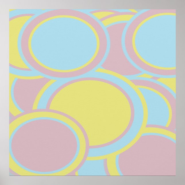 Modern Pastel Abstract Painting Poster (Front)