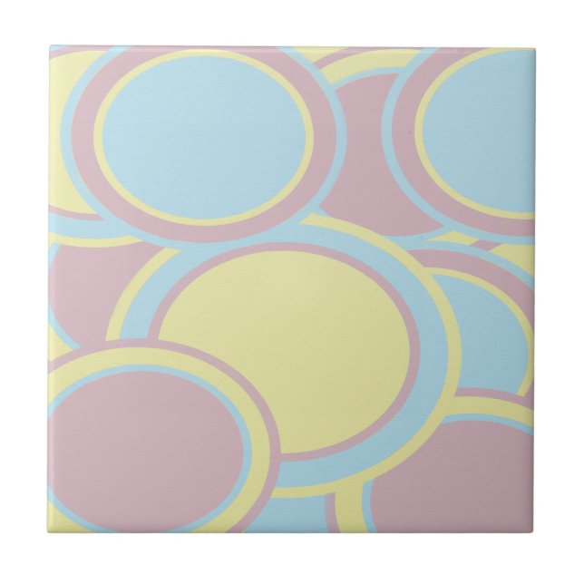 Modern Pastel Abstract Painting Tile (Front)