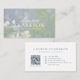 Modern Pastel Background Event Planner Business Card