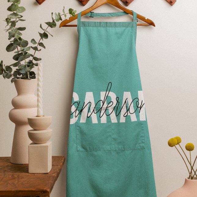 Modern Pastel Beauty Personalised You Name Apron (Creator Uploaded)