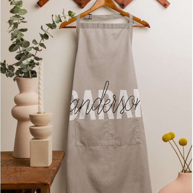 Modern Pastel Beauty Personalised You Name Apron (Creator Uploaded)