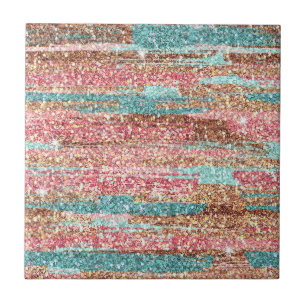 Modern Pastel Brushstrokes Decorative Pattern Tile