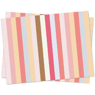 Modern Pastel Candy Stripe Tissue Paper