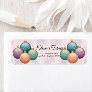 Modern Pastel Christmas Ornament Baby Shower