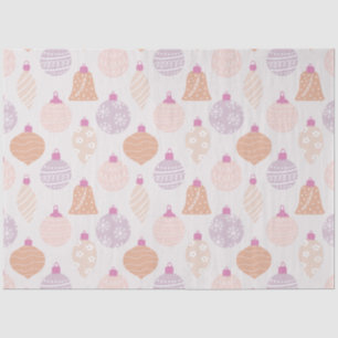 Modern Pastel Christmas Ornaments White Christmas Tissue Paper