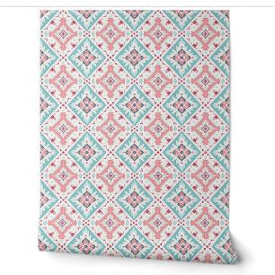 Modern Pastel Colours Geometric Boho Print pattern Wallpaper