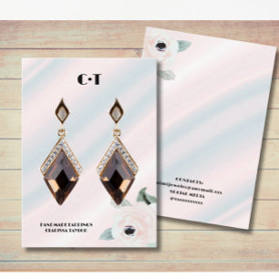 Modern Pastel Earring Display Holder Card