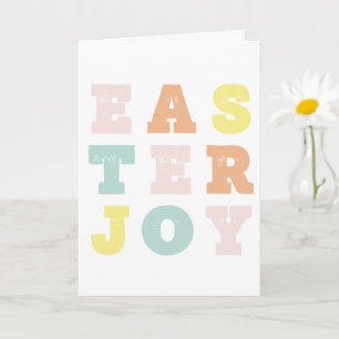 Modern Pastel Easter Joy Card