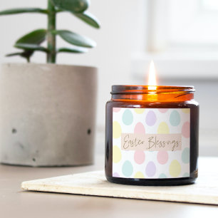 Modern Pastel Egg Pattern   Happy Easter Square Sticker