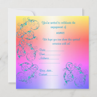 MODERN pastel ENGAGEMENT INVITATION