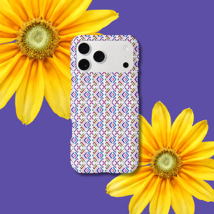 Modern Pastel Ethnic Geometric Diamond Pattern