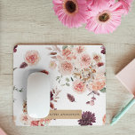 Modern Pastel Flowers & Kraft Personalised Gift Mouse Pad<br><div class="desc">This personalised gift is a beautiful and unique option for anyone who loves flowers and a touch of rustic charm. The gift features a set of modern pastel flowers set against a kraft paper background, creating a lovely contrast that is sure to catch the eye.The flowers are arranged in a...</div>