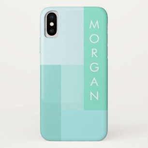 modern pastel geometric monogram Case-Mate iPhone case