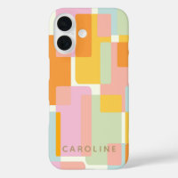 Modern Pastel Geometric Shapes Personalised