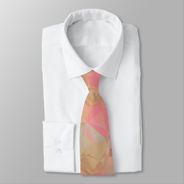 Modern Pastel Geometric Tie (Tied)