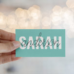 Modern Pastel Green Beauty Personalised You Name Business Card<br><div class="desc">Modern Pastel Green Beauty Personalised You Name</div>