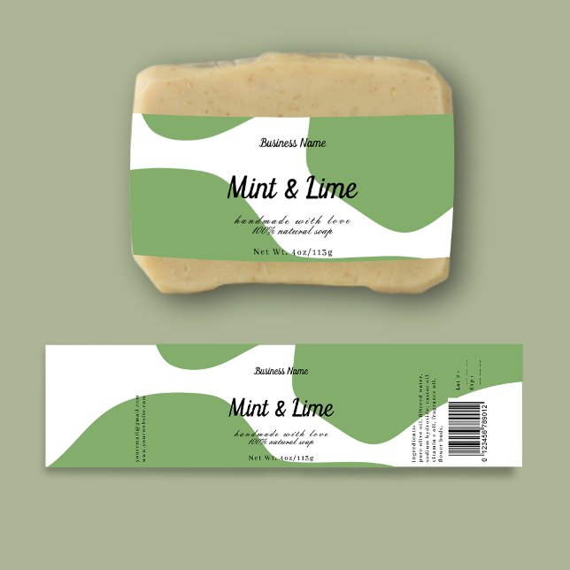 Modern Pastel Green Soap Label Design (Creator Uploaded)
