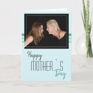 Modern Pastel Happy Mother`s Day Photo Card